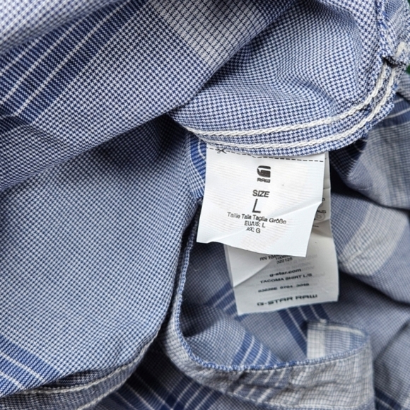 G-Star Raw Originals Plaid Button Down Dress Shirt / Mens Size Large - Picture 11 of 13